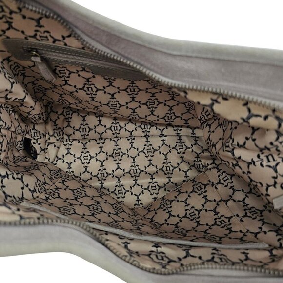 NANETTE LEPORE Bone Suede Hobo Shoulder Bag with Intricate Woven Design - Picture 10 of 11